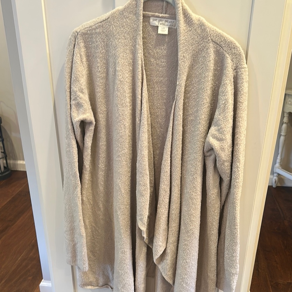 Barefoot Dreams Cream Waterfall Cardigan Sweater